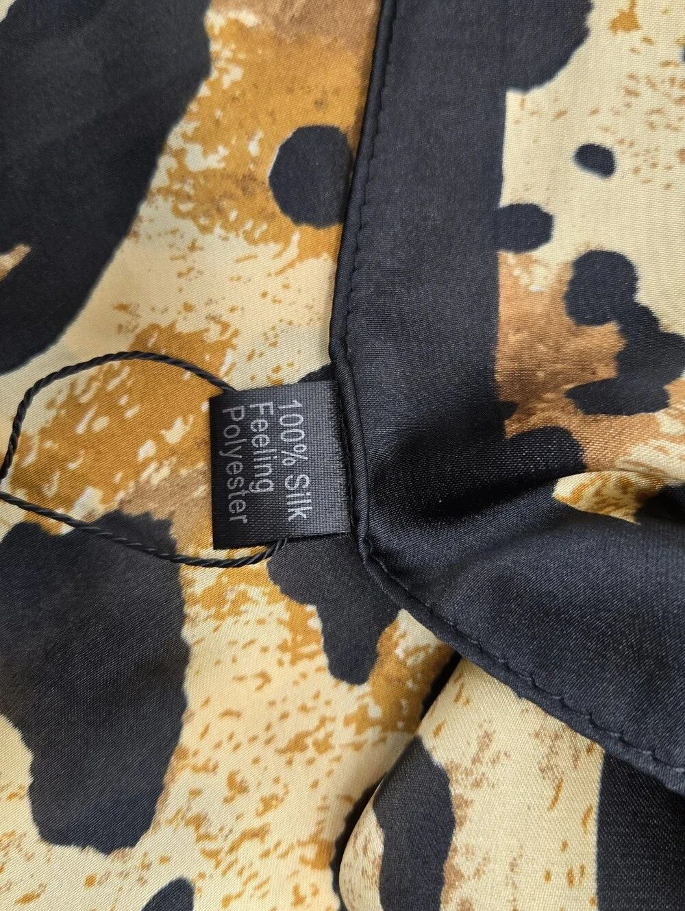 Scarf - Brown / Black Cheetah, 100% Feels Like Silk